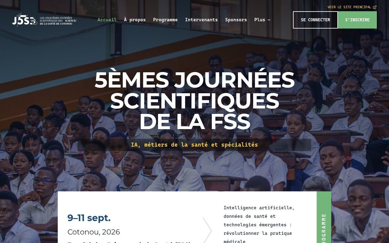 Capture d’écran de Journées scientifiques de la Faculté des Sciences de la Santé